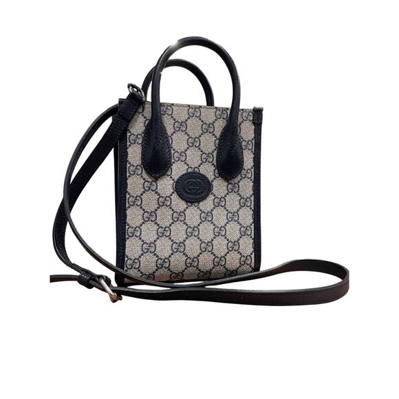 Gucci Supreme Mini Tote Crossbody Bag (10312) - Picture 1 of 8